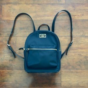 Kate Spade small black nylon backpack